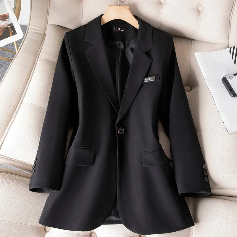 Modern V~Neck OEM Women's Suit/Sexy and Elegant/Slim Fitted Single Breasted Two-piece Set/Weaving Crocheted Style.