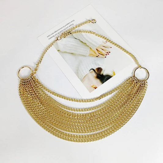 Stunning Punk Metal Belt’s/Gold Chain Belt/Metal Waist Tassel/High Quality Adjustable Goth Waistband.