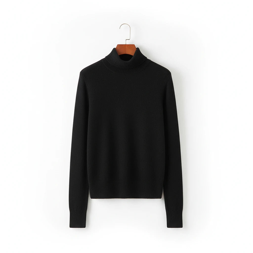 Luxury 100% Cashmere Turtleneck Sweater – Ultra Soft Classic Fit