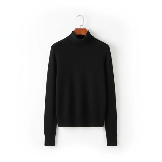 Luxury 100% Cashmere Turtleneck Sweater – Ultra Soft Classic Fit