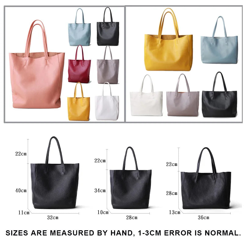 Genuine Leather Luxury Tote Bag – Timeless Everyday Elegance