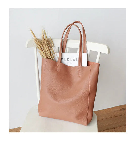 Genuine Leather Luxury Tote Bag – Timeless Everyday Elegance