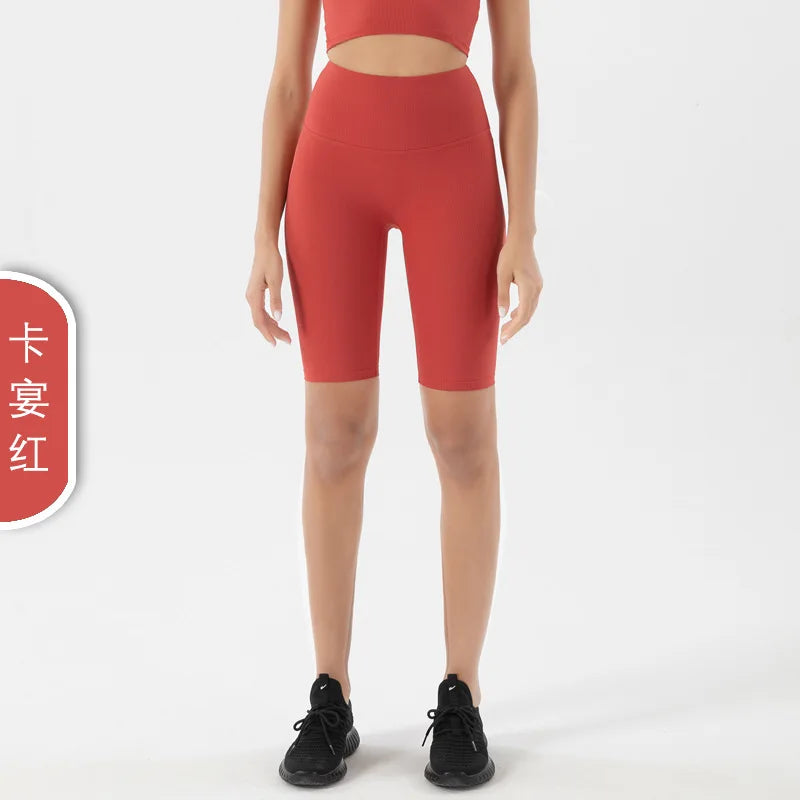 Customized Modest Ribbed Set/Quick Dry Sports Bra Set/Women Solid Pattern Yoga Fitness Vest/Shockproof Thread Short Sleeve