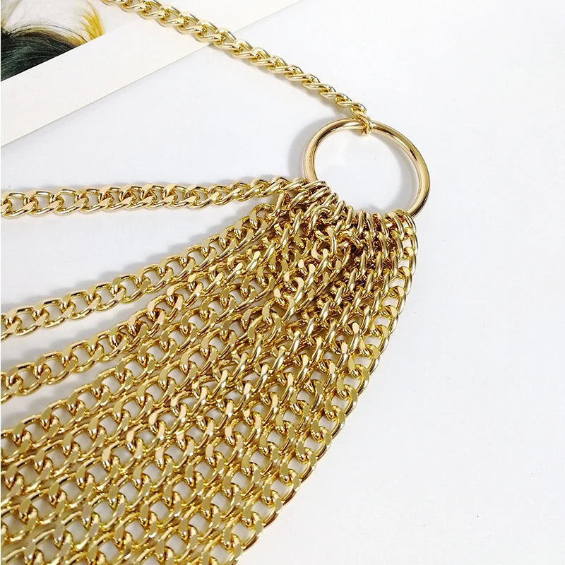 Stunning Punk Metal Belt’s/Gold Chain Belt/Metal Waist Tassel/High Quality Adjustable Goth Waistband.