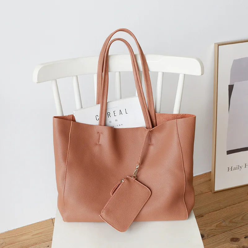 Genuine Leather Luxury Tote Bag – Timeless Everyday Elegance
