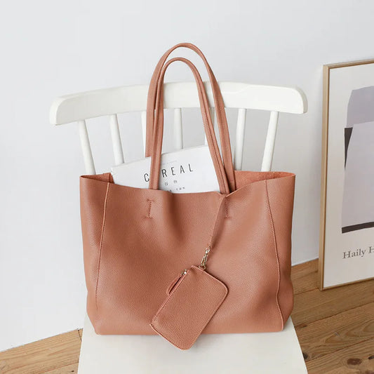 Genuine Leather Luxury Tote Bag – Timeless Everyday Elegance