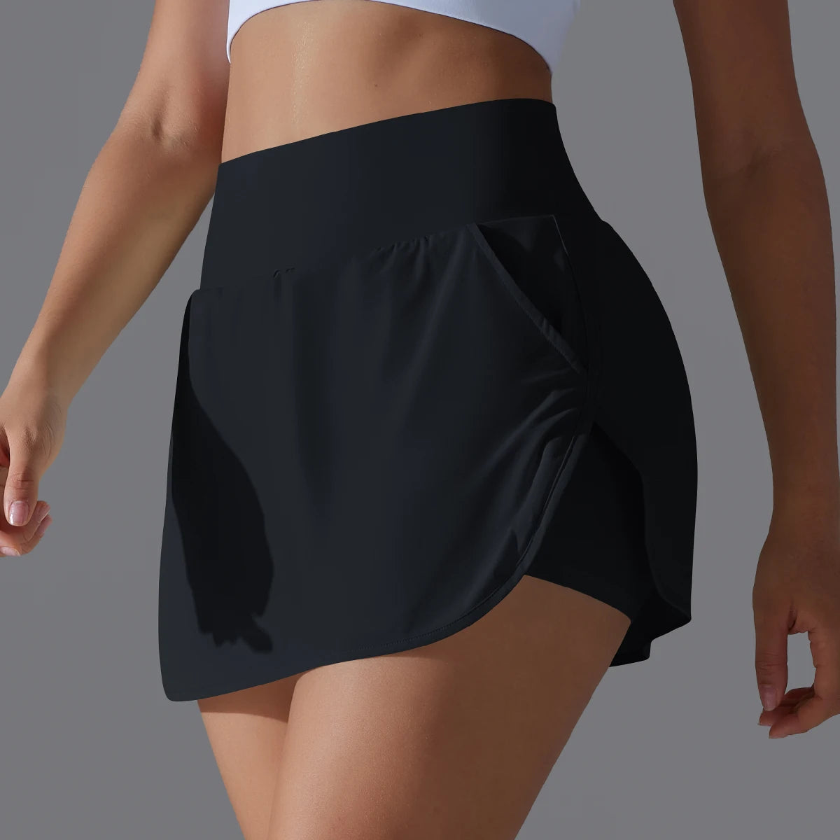 Fashioned Two Piece Lighted Weight  Dance Workout Skirt/Women Running Yoga Wear Tennis Skirts.