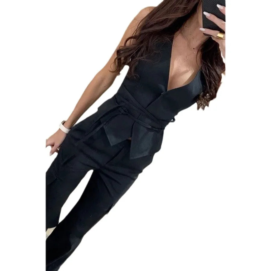 Fashioned V-neck Sleeveless Temperament Versatile/Women's Vest/