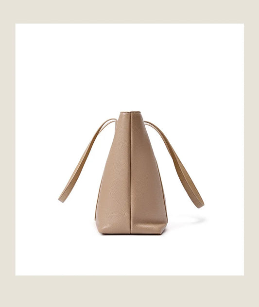 Luxury Genuine Leather Tote Bag for Women – Elegant Anti-Theft Work & Everyday Shoulder Handbag