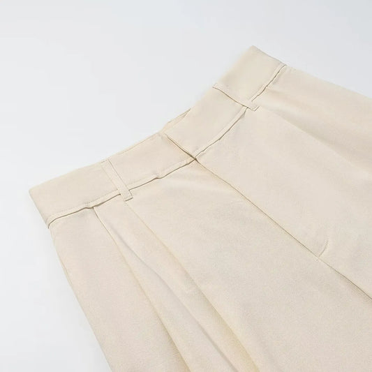 New Fashioned Chic Pant’s/Modern Style PB&ZA Designed/Wide Leg Draped Pants/Vintage High Waist Female Trouser’s.