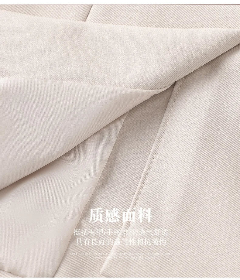 Formal Suited Knitted Blazer/Long Sleeved With Belt/Office Lady Jacket/Solid Colored Suit/Lapel V-neck Elegant Wear.