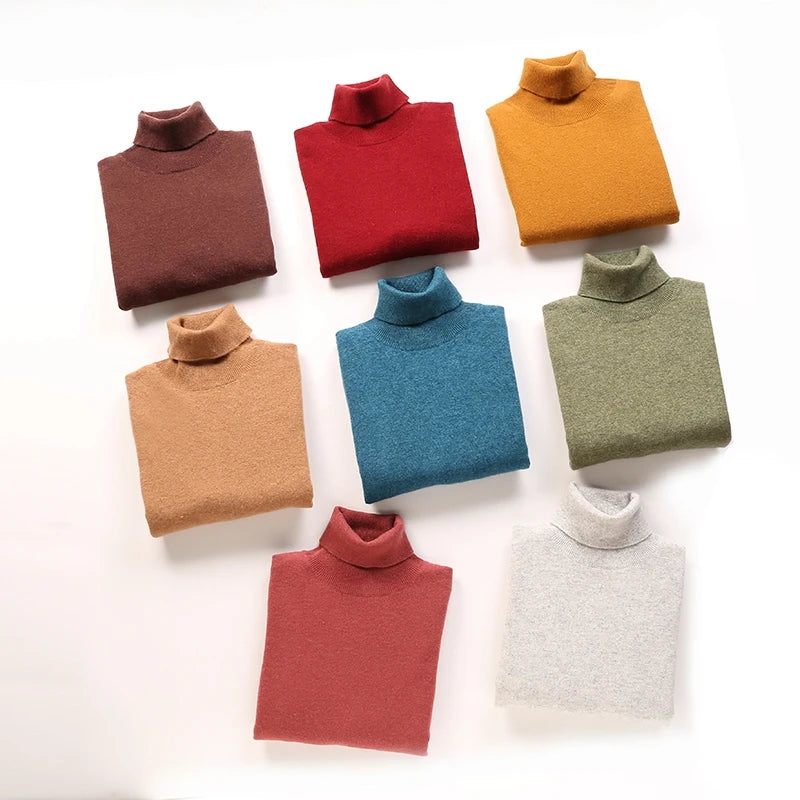 Luxury 100% Cashmere Turtleneck Sweater – Ultra Soft Classic Fit