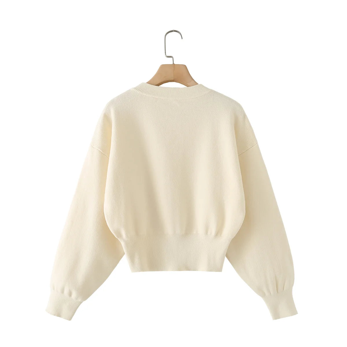 Women's 2025 New Casual Fashion Exquisite Button O-Neck Knit Cardigan/Retro Long Sleeve Chic Cardigan Sweater.