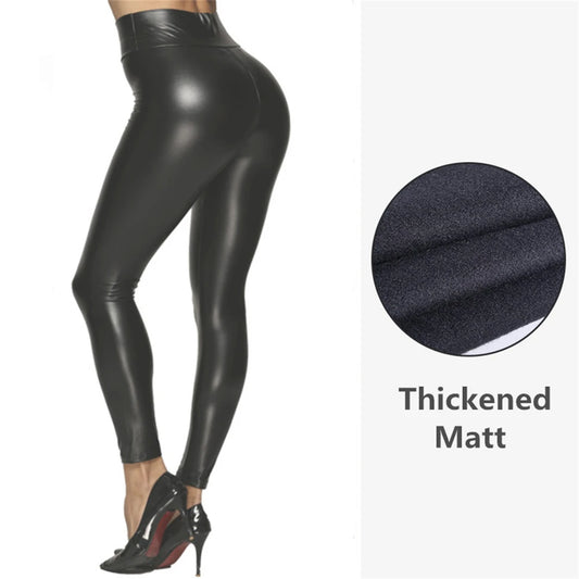 Sexy High waist PU Leather Pants/Black Long Skinny Pencil Pants/Strearwear Trousers Women Clothing Leggings.