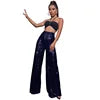 Elegant High-Waist Sequin Wide Leg Pants – Luxury Evening Statement Trousers for Women | Modern Blend Boutique