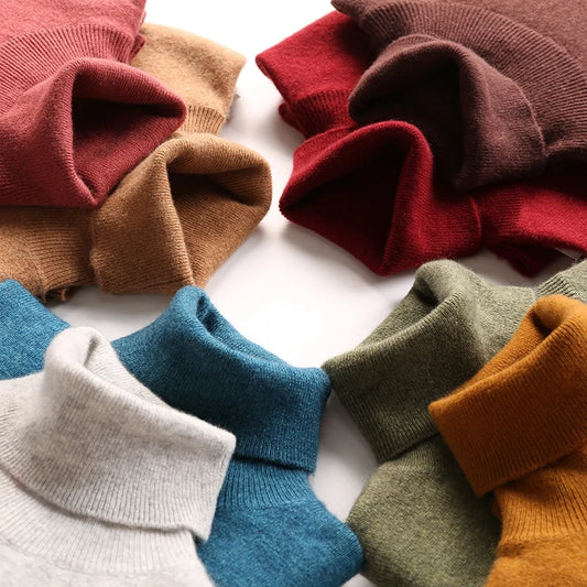 Luxury 100% Cashmere Turtleneck Sweater – Ultra Soft Classic Fit