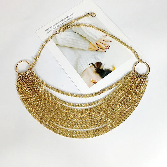 Stunning Punk Metal Belt’s/Gold Chain Belt/Metal Waist Tassel/High Quality Adjustable Goth Waistband.