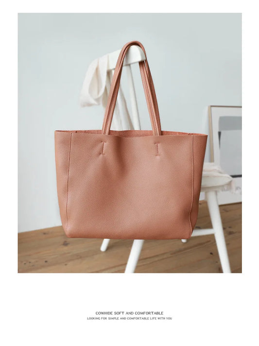 Genuine Leather Luxury Tote Bag – Timeless Everyday Elegance