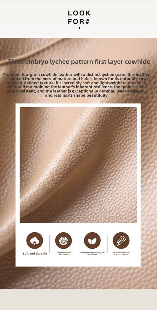Luxury Genuine Leather Tote Bag for Women – Elegant Anti-Theft Work & Everyday Shoulder Handbag