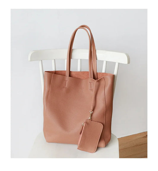 Genuine Leather Luxury Tote Bag – Timeless Everyday Elegance