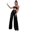 Elegant High-Waist Sequin Wide Leg Pants – Luxury Evening Statement Trousers for Women | Modern Blend Boutique