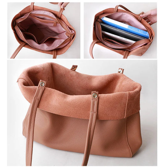 Genuine Leather Luxury Tote Bag – Timeless Everyday Elegance