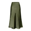 Luxury Satin Maxi Skirt for Women – High Waist Elegant Silk-Inspired A-Line Midi Skirt | Timeless Boutique Fashion
