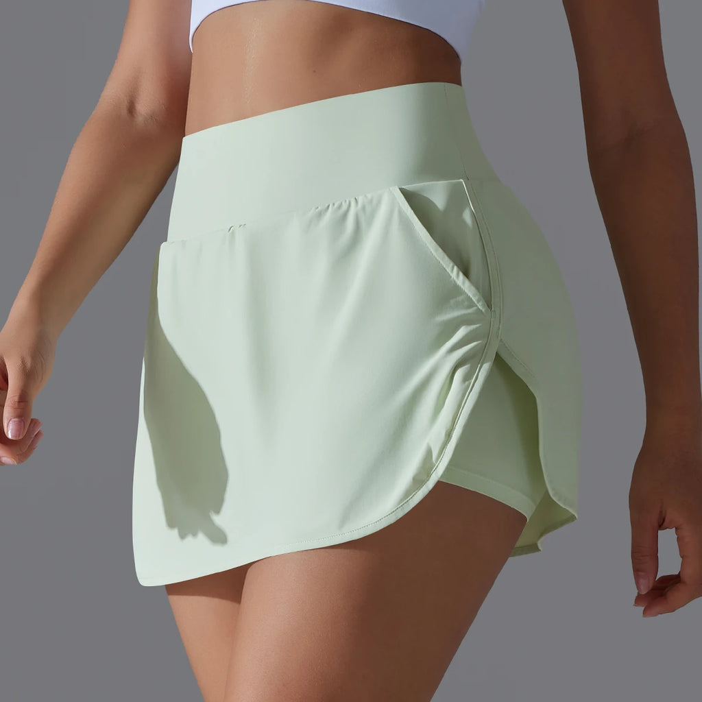 Fashioned Two Piece Lighted Weight  Dance Workout Skirt/Women Running Yoga Wear Tennis Skirts.