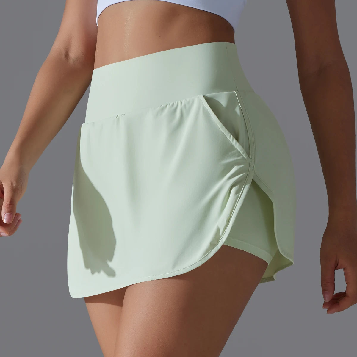 Fashioned Two Piece Lighted Weight  Dance Workout Skirt/Women Running Yoga Wear Tennis Skirts.