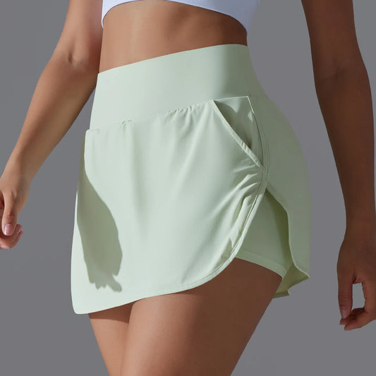Fashioned Two Piece Lighted Weight  Dance Workout Skirt/Women Running Yoga Wear Tennis Skirts.
