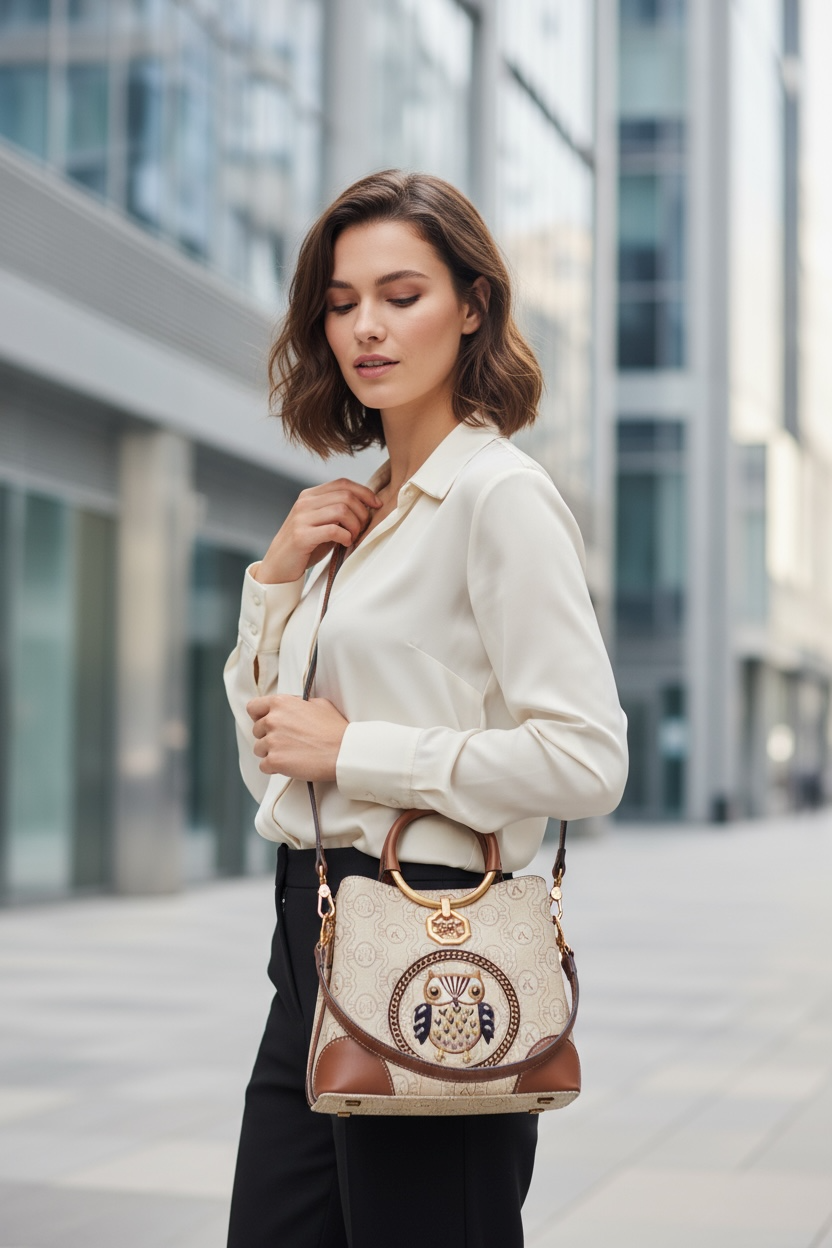 Animal Creative Designed Handbag/Modern Genuine Leather Carrying Bag/High End Designed Fashionable Single Shoulder Crossbody Handbag.