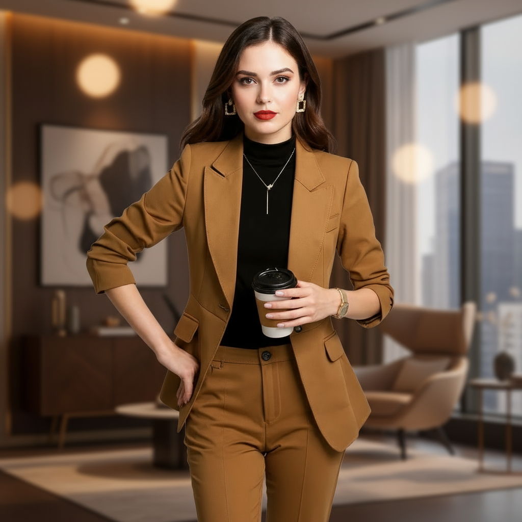 New Arrival Women’s Single Breasted Formal Suit/Regular Fit/Elegant Slim Business Suit’s/Women Windbreaker Suits Professional.