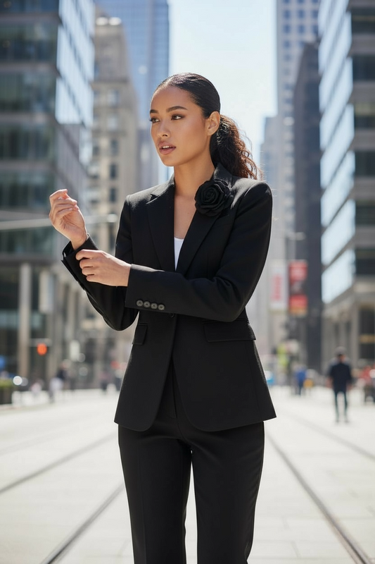 Sophisticated Winter Suit/Office Ladies Business Work/2 Piece Set Formal Blazer/Jacket And Trouser.