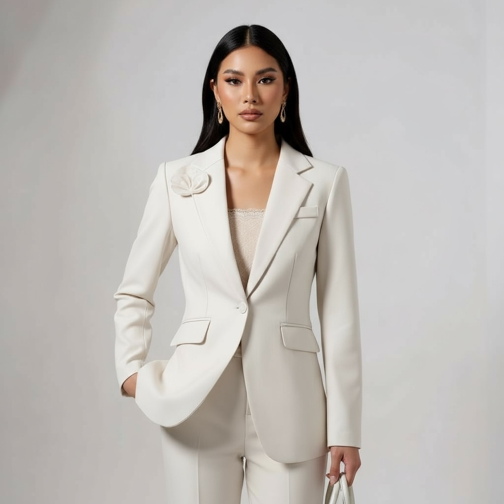 Sophisticated Winter Suit/Office Ladies Business Work/2 Piece Set Formal Blazer/Jacket And Trouser.