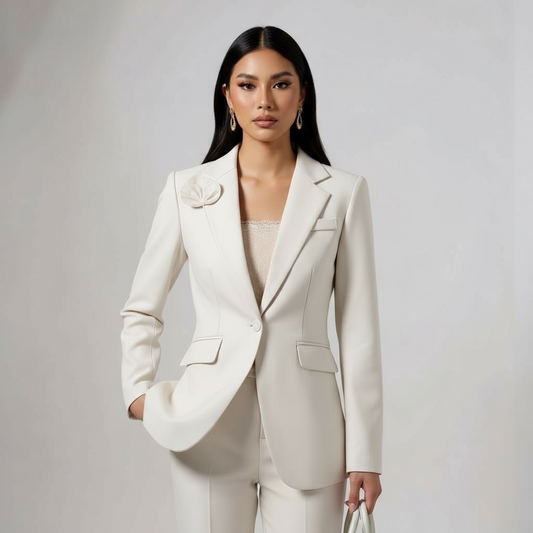 Sophisticated Winter Suit/Office Ladies Business Work/2 Piece Set Formal Blazer/Jacket And Trouser.