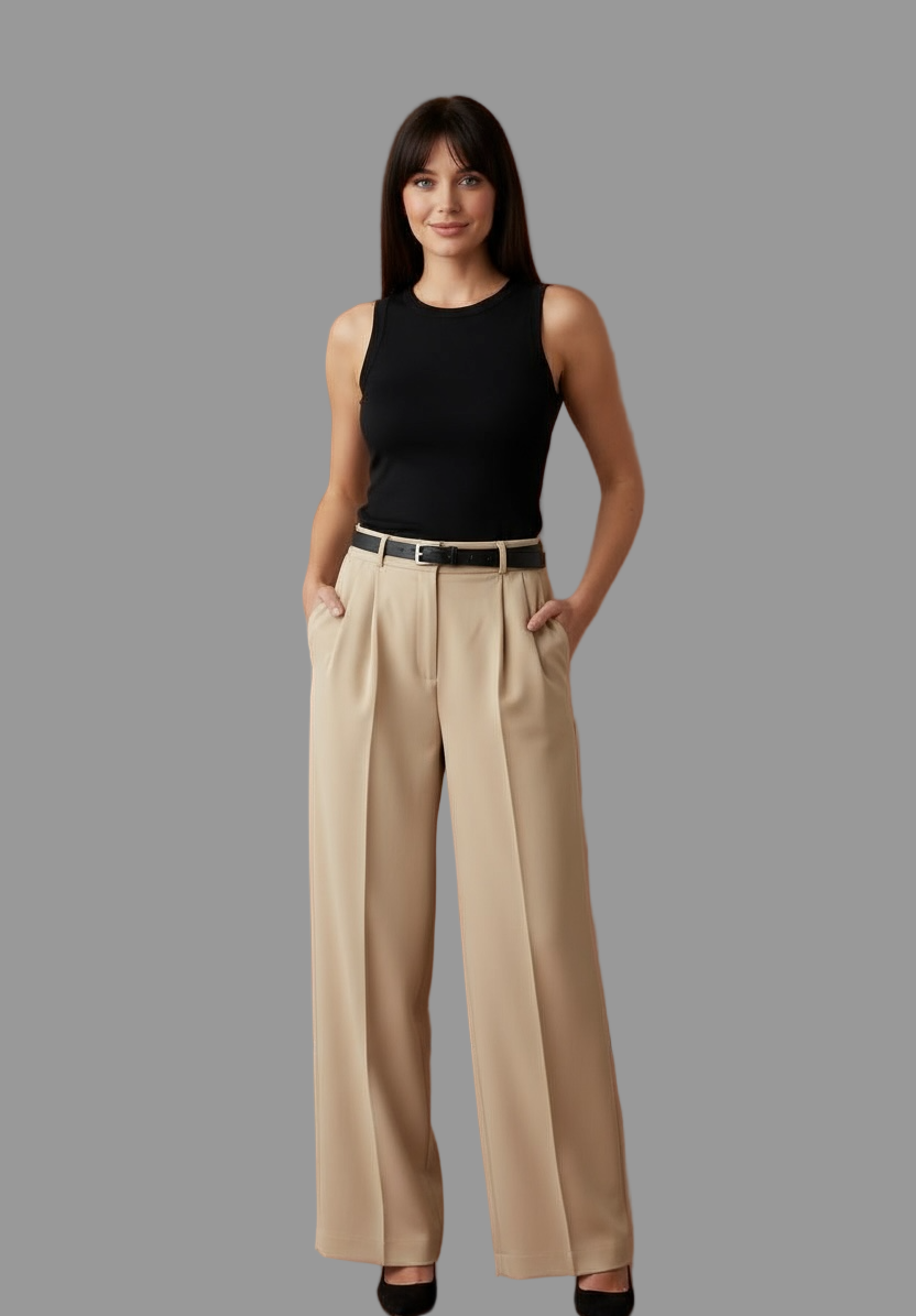 Daily Baggy Khaki Pant’s/Wide Leg Corduroy Pant’s/High Waist Casual Pant’s/Woman Zipper Button Fly Straight Trouser’s.