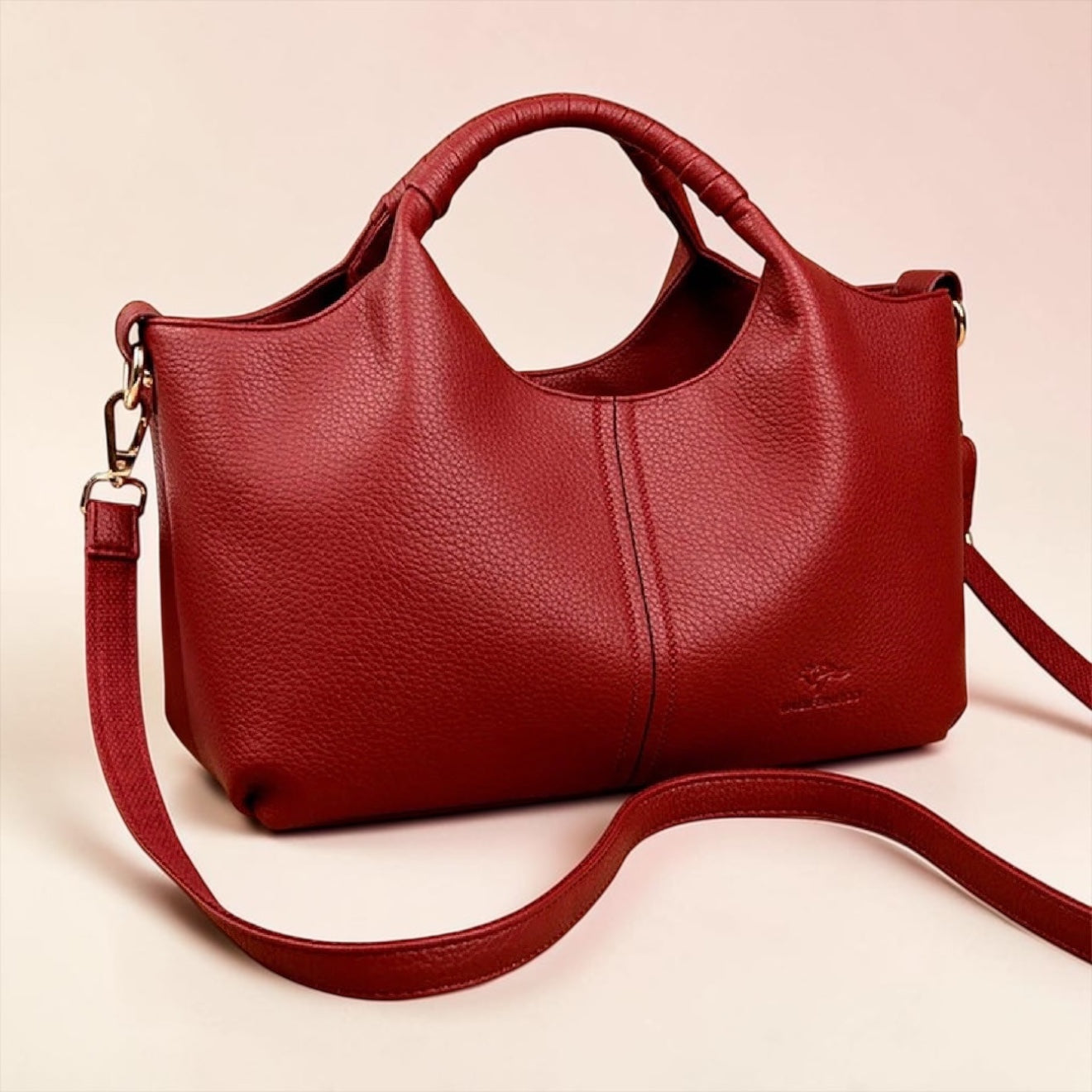 Timeless Soft Leather Shoulder Tote – Elegant Structured Crossbody Handbag for Women | Modern Blend Boutique