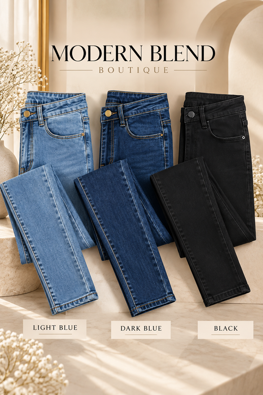 Women’s Classic Stretch Skinny Jeans – High-Waisted Denim Pants | Timeless Everyday Essentials