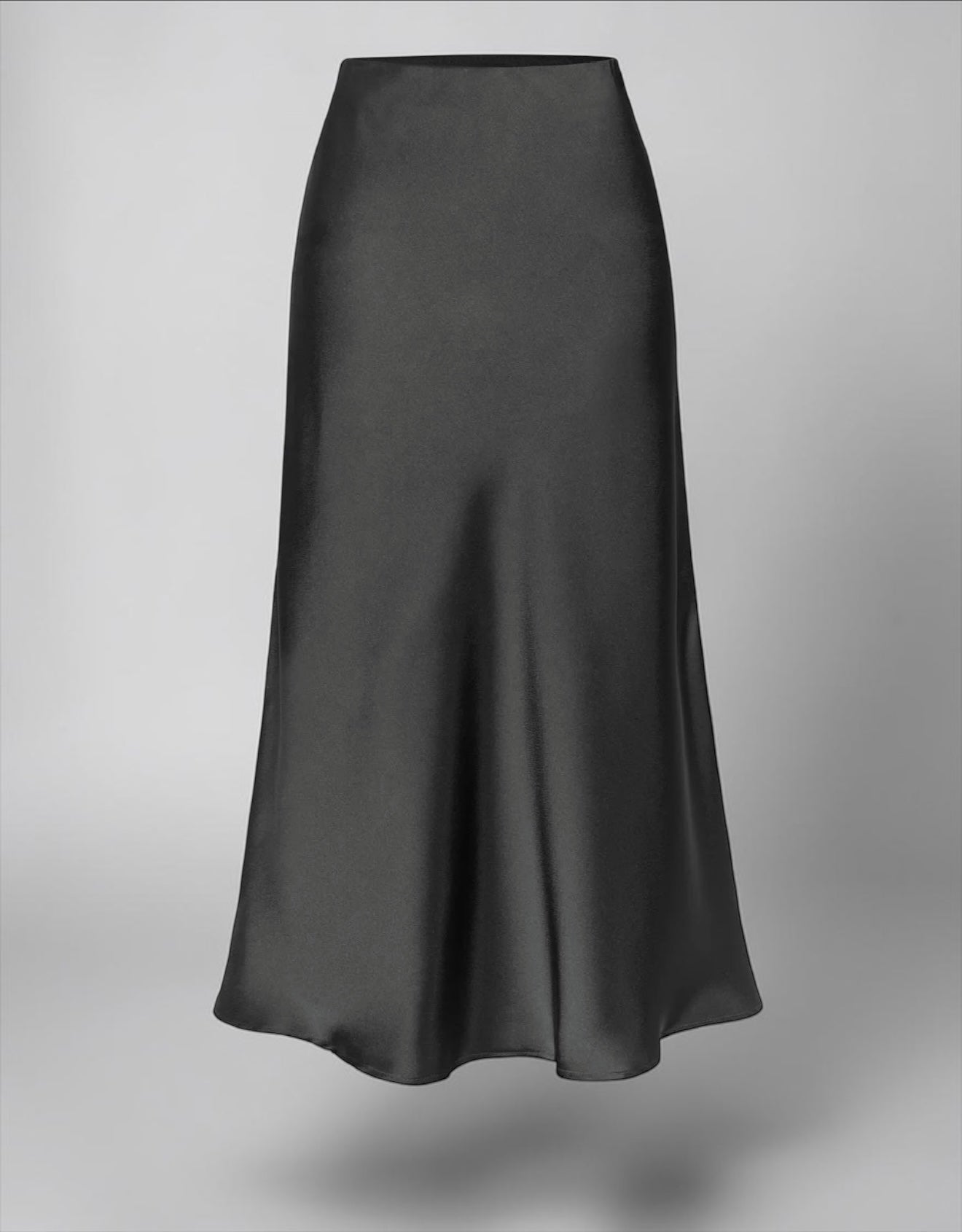 Luxury Satin Maxi Skirt for Women – High Waist Elegant Silk-Inspired A-Line Midi Skirt | Timeless Boutique Fashion