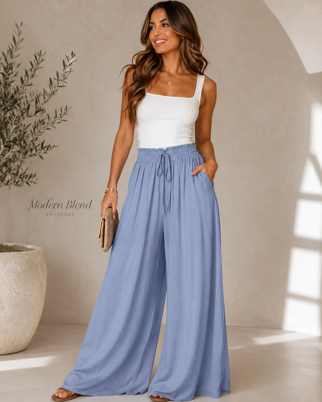 Elegant Flow Wide-Leg Palazzo Pants