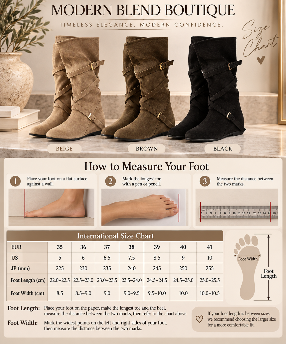 Women’s Suede-Look Western Wedge Boots – Knee-High Slouchy Buckle Strap Boots | Fall & Winter