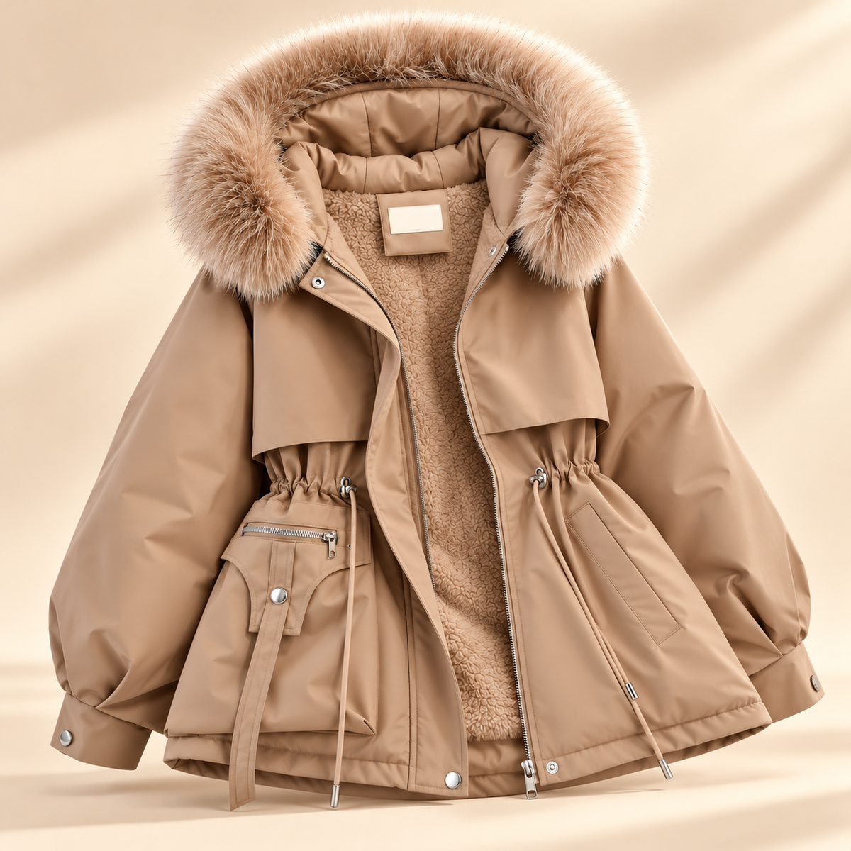 New Winter Women's Down Coat for Women, Slimming Fashionable Down Jacket with Fur Collar for Women Warm Winter Fur-lined Coat (Copy)