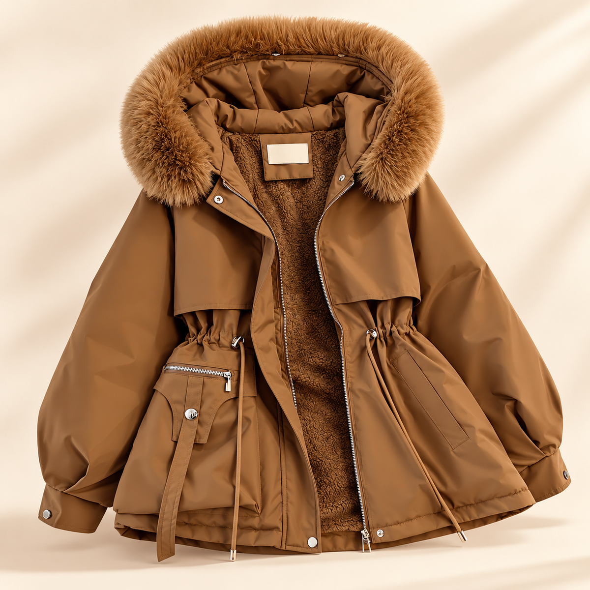 New Winter Women's Down Coat for Women, Slimming Fashionable Down Jacket with Fur Collar for Women Warm Winter Fur-lined Coat (Copy)