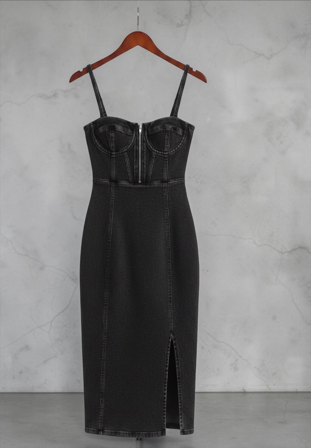 Modern Blend Boutique | Timeless Denim Elegance Midi Dress