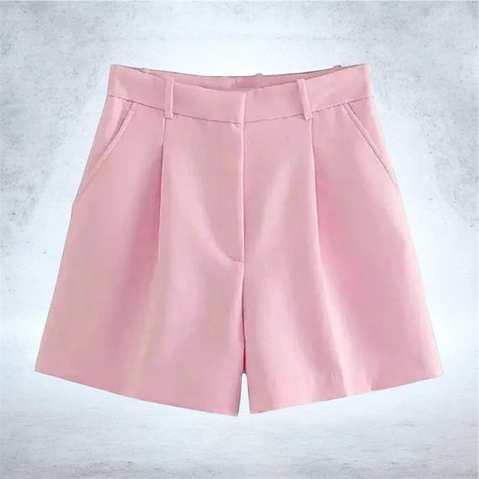 Timeless Tailored Bermuda Shorts – High-Waist Elegant Fit