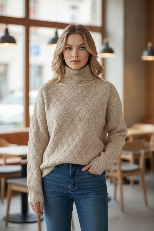 New Loose Women’s Winter Sweater/Casual Chic Cashmere Oversize/Thick Sweater Pullovers Pullover Female Long Sleeve Pullover.