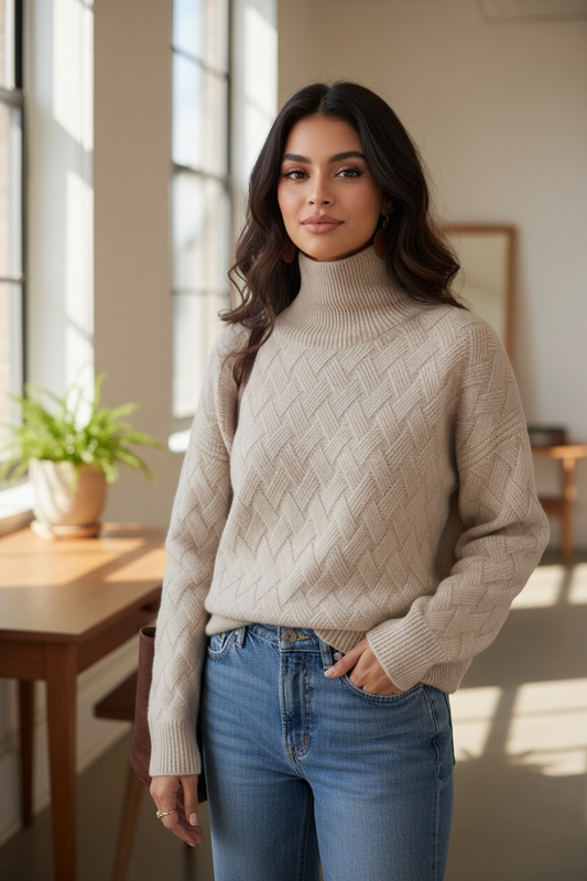 New Loose Women’s Winter Sweater/Casual Chic Cashmere Oversize/Thick Sweater Pullovers Pullover Female Long Sleeve Pullover.