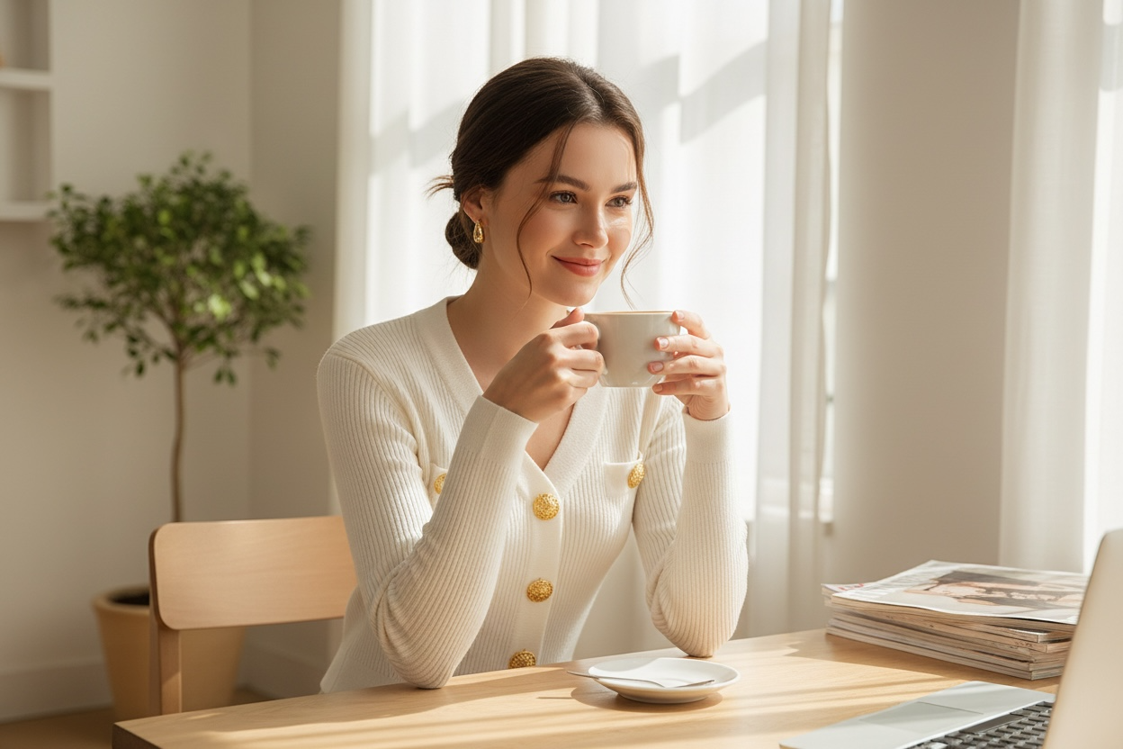 Vintage French Style V-neckline Long Sleeve Single-breasted Office Wear Women Solid Slim Fitted Knit Cardigan.