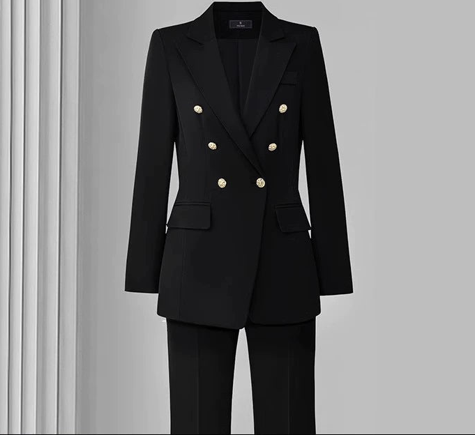 Rose Red Spring and Autumn Women's Casual Letter Suit Jacket