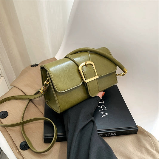 Accessible Luxury Mk Sky Authentic Handbag/Classy Stylish Textured Crossbody/Large Resistant Capacity Minority All-Match Shoulder.